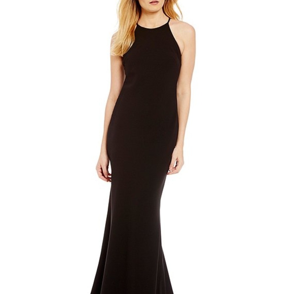 NWT - Calvin Klein | Crepe Halter Gown (Size 6)